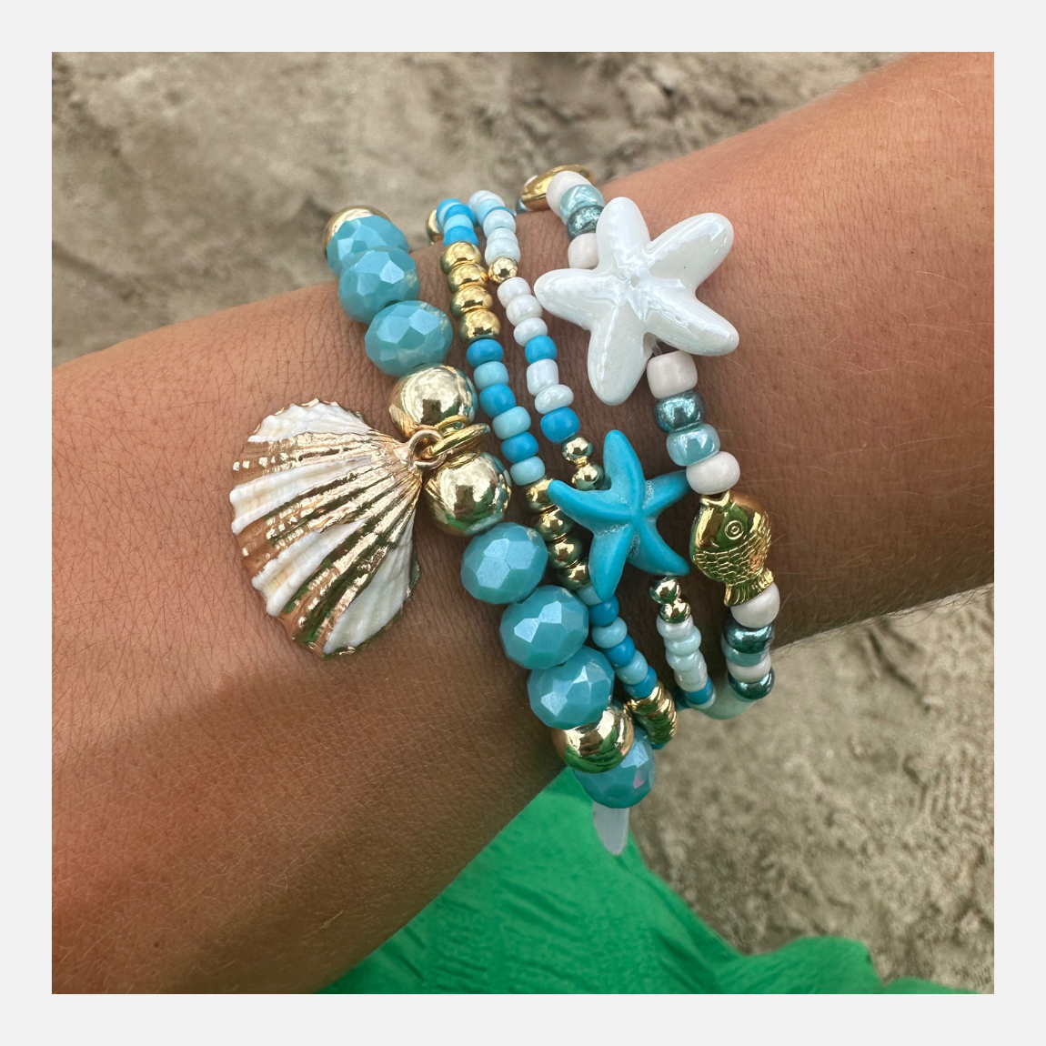 Armbanden set | Seastar blue beach Santorini