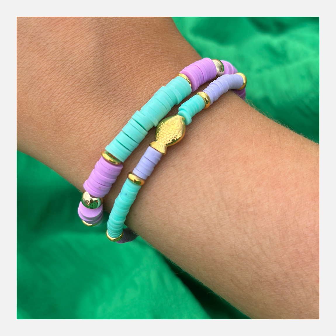 Armbanden set | purple golden fish