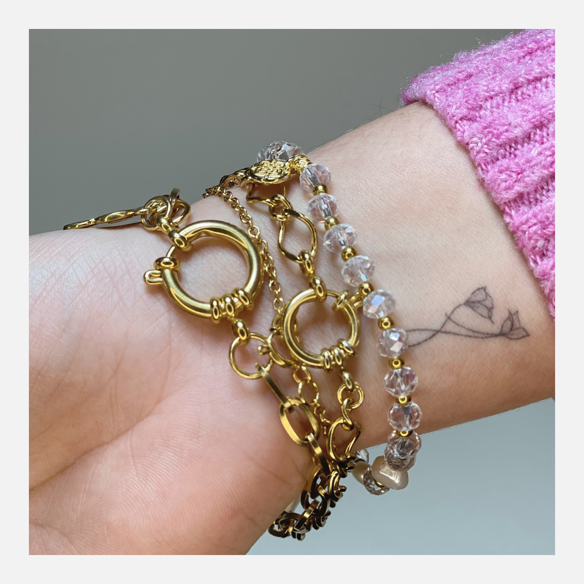 Gold summer armbanden set