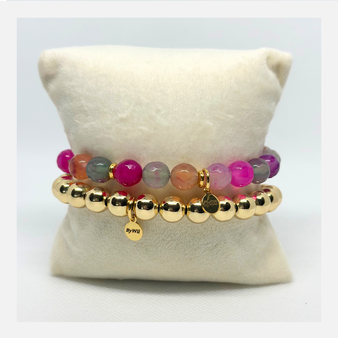 Pink summer Opaal | natuurstenen armbanden set