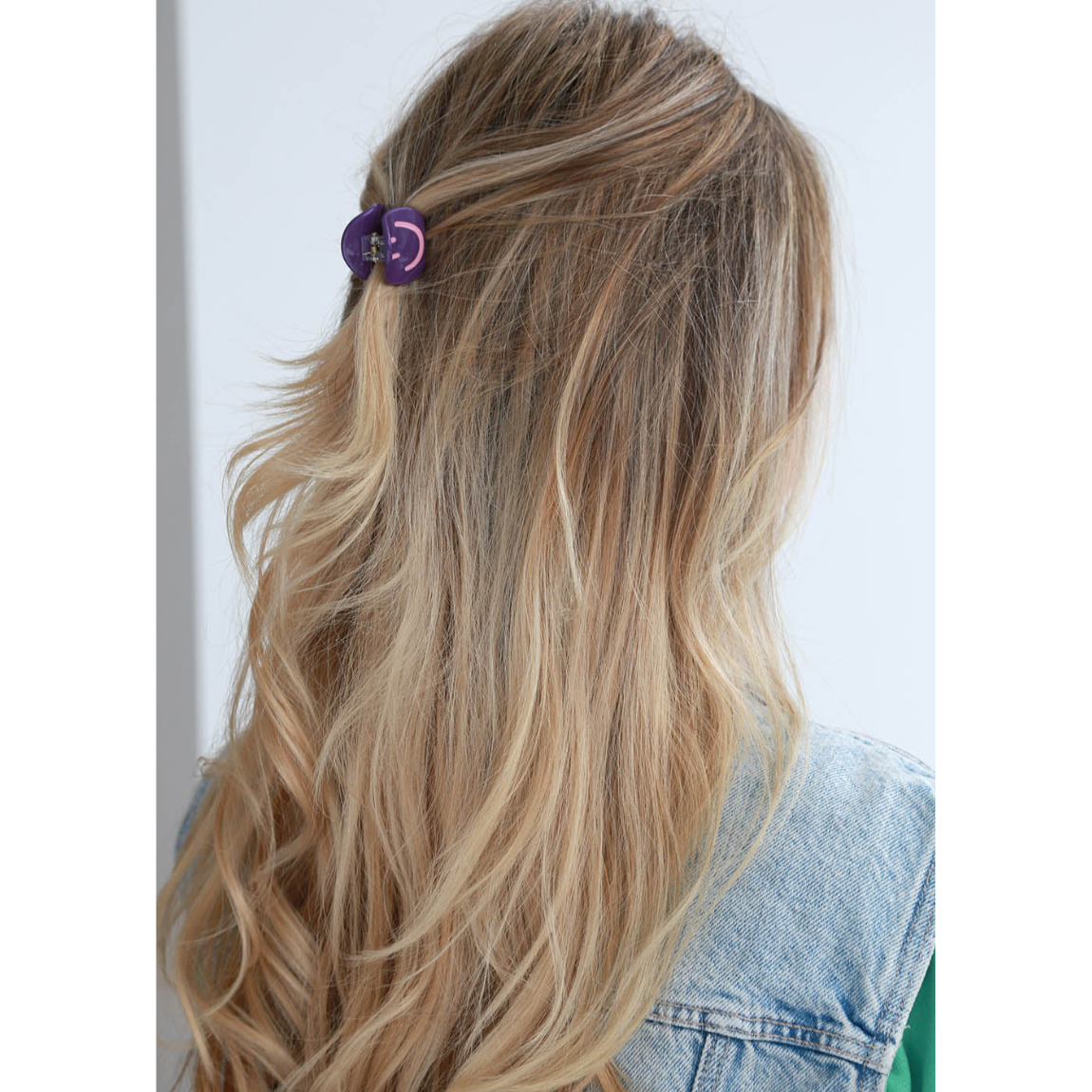 Smiley purple | haar clip